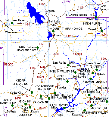 map of utah