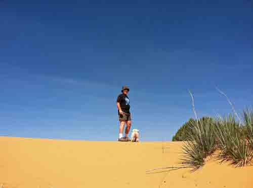 Hughes on a Sand Dune