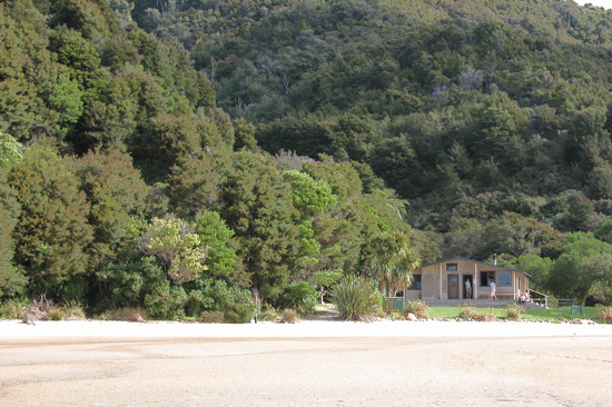 Hut at Awaroa Bay