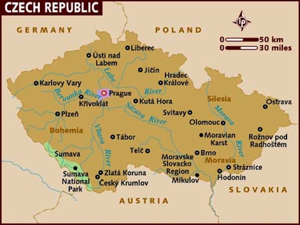 Map of Czech Rep.