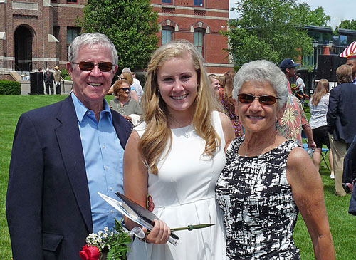 Julia with Grandparents