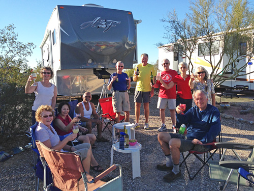 Group at Happy Hour