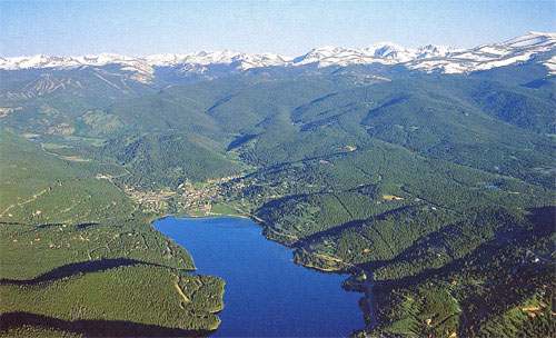 Aerial view of Nederland, Colorado